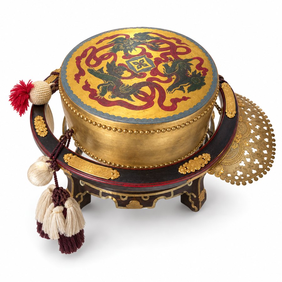 金色の大鼓（飾り付き）